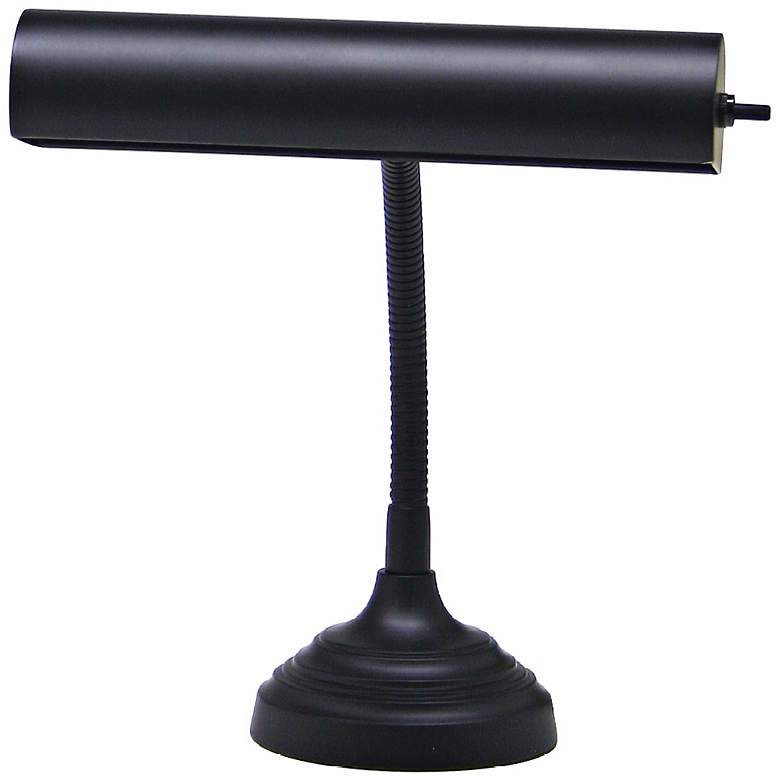 Image 2 House of Troy Advent 10 inch Wide Black Piano Desk Lamp