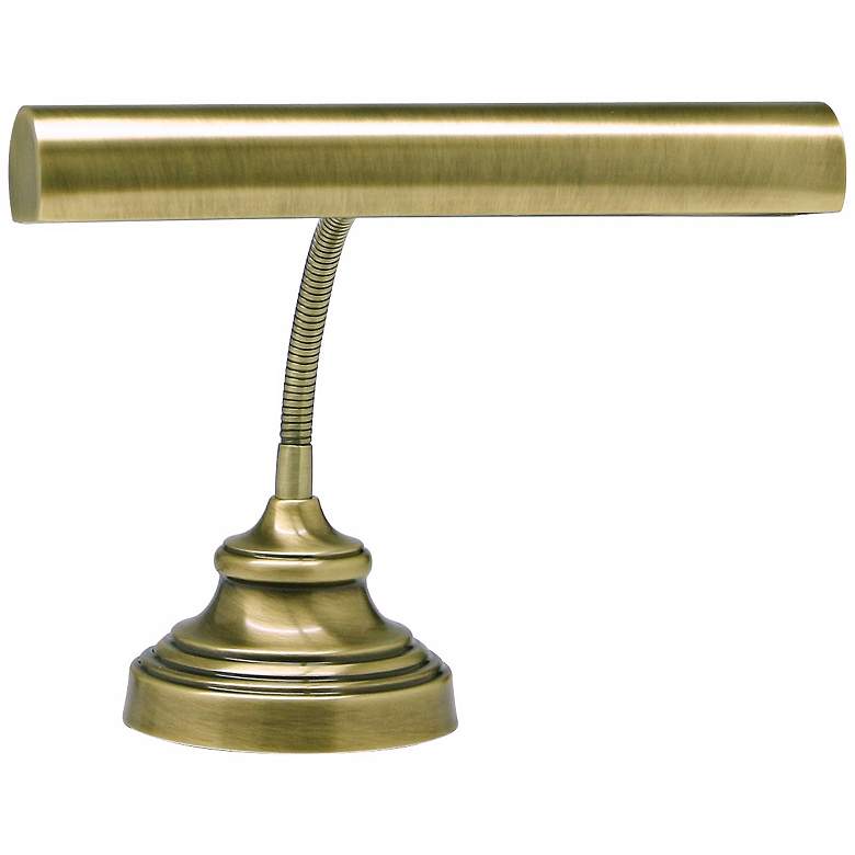 Image 1 House of Troy Advent 12 1/2" High Antique Brass Piano Lamp