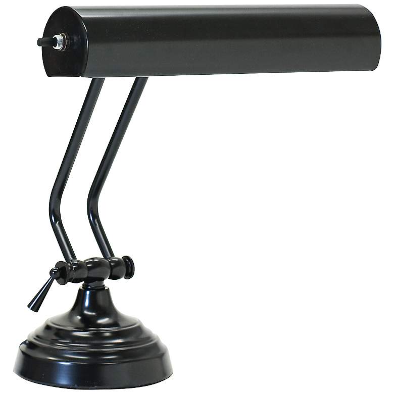Image 2 House of Troy Advent 2-Arm 10 inch Wide Black Steel Piano Desk Lamp