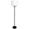 House of Troy Alpine 64 3/4" 4-Light Satin Nickel and Black Floor Lamp