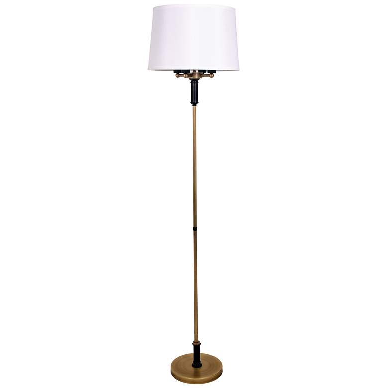 Image 1 House of Troy Alpine 67" 4-Light Brass and Black Floor Lamp