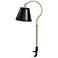 House of Troy Aria 16 3/4" Gold and Black Hook Arm Clamp-On Lamp