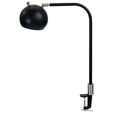 House of Troy Aria 20" Brushed Steel and Black Clamp-On Lamp