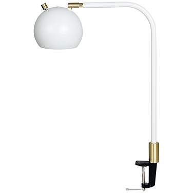 House of Troy Aria 20" Gold and White Clamp-On Lamp