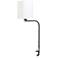 House of Troy Aria 20" White Shade and Black Clamp-On Lamp