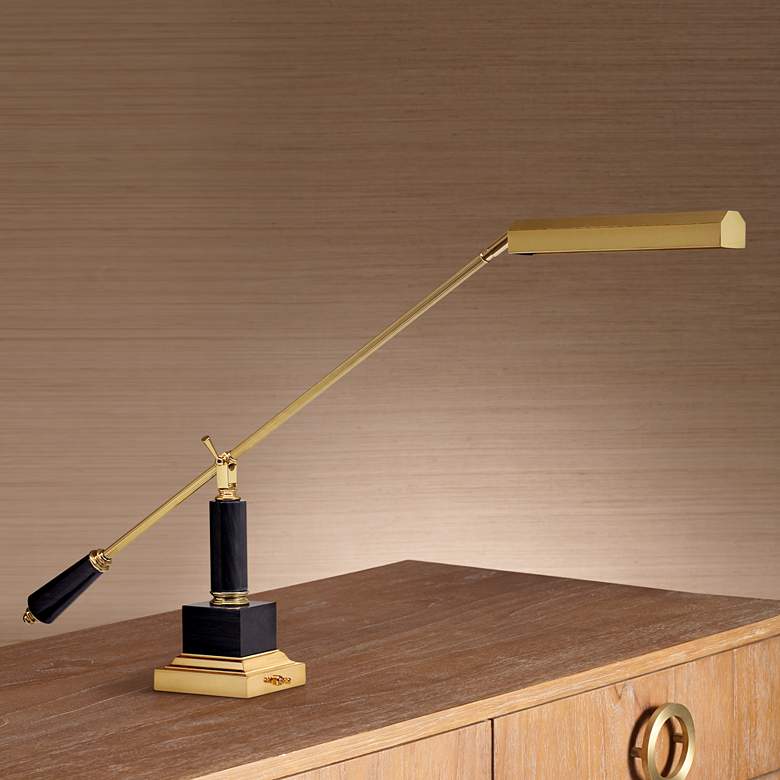 Image 1 House of Troy Balance Arm 20 inchH Marble Grand Piano Desk Lamp