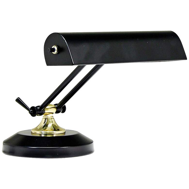 Image 2 House of Troy Brass 10" Wide Black Finish Adjustable Piano Desk Lamp