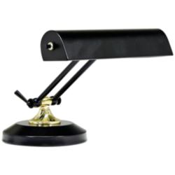 House of Troy Brass 10&quot; Wide Black Finish Adjustable Piano Desk Lamp