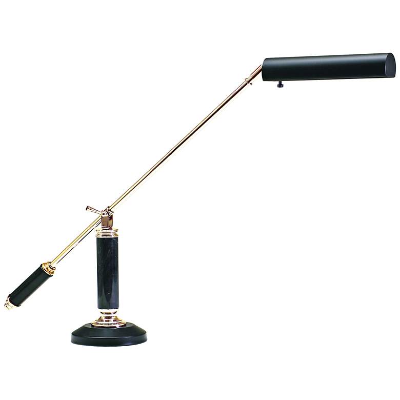 Image 2 House of Troy Brass Arm Black 21" High Grand Piano Desk Lamp