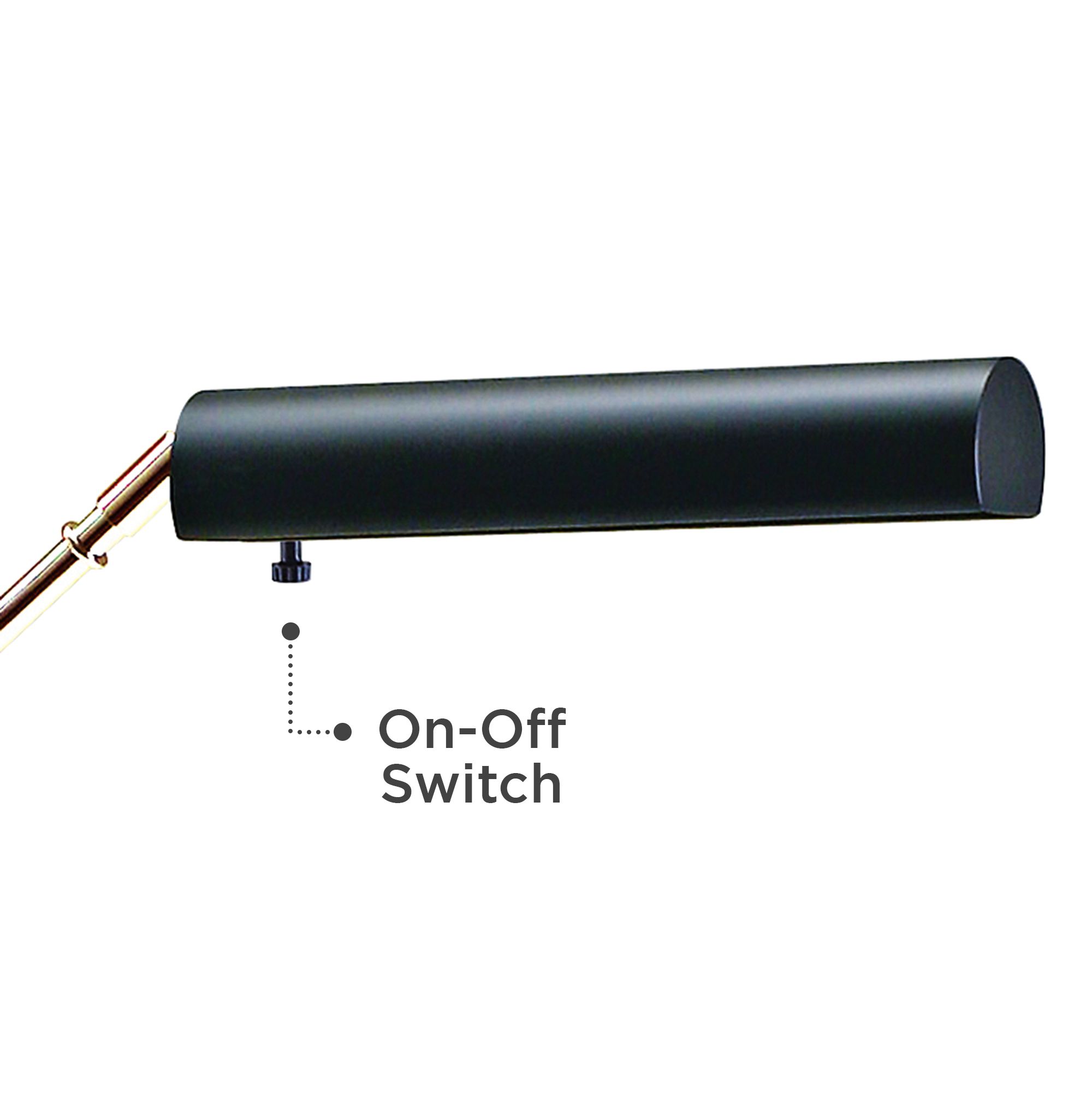 Image 3 House of Troy Brass Arm Black 21" High Grand Piano Desk Lamp more views