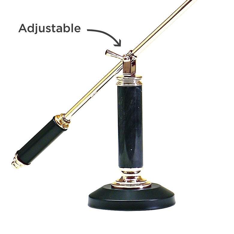 Image 4 House of Troy Brass Arm Black 21" High Grand Piano Desk Lamp more views