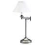 House of Troy Club Collection 25" Antique Silver Swing Arm Lamp