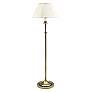 House of Troy Club Collection Adjustable Brass Floor Lamp
