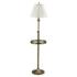House of Troy Club Collection Adjustable Height Brass Tray Table Floor Lamp