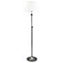 House of Troy Club Collection Adjustable Height Silver Floor Lamp