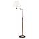 House of Troy Club Collection Adjustable Height Swing Arm Silver Floor Lamp