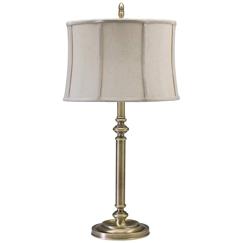 Image 1 House of Troy Coach 30 inch Traditional Antique Brass Table Lamp