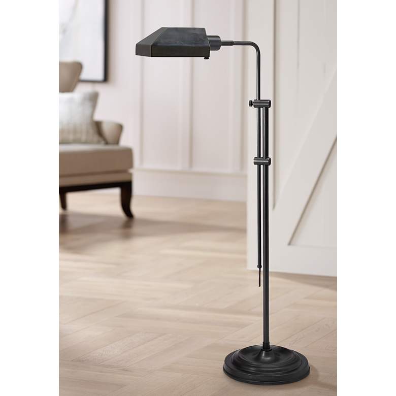 Image 1 House of Troy Coach Adjustable Height Oil Rubbed Bronze Pharmacy Floor Lamp
