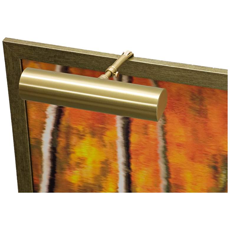 Image 1 House of Troy Contemporary 9" Wide Satin Brass Picture Light