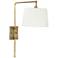 House of Troy Crown Point Antique Brass Swing Arm Wall Lamp