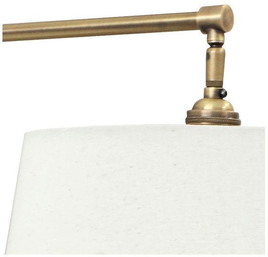 Image 2 House of Troy Crown Point Antique Brass Swing Arm Wall Lamp more views