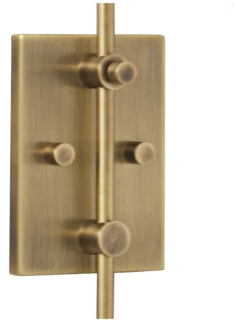 Image 3 House of Troy Crown Point Antique Brass Swing Arm Wall Lamp more views