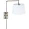 House of Troy Crown Point Satin Nickel Swing Arm Wall Lamp