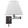 House of Troy Deco Basket Silver Swing Arm Wall Lamp