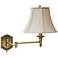 House of Troy Decorative Brass Swing Arm Wall Lamp