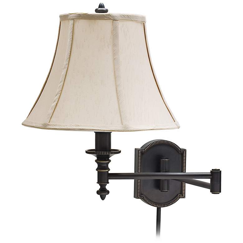 Image 2 House of Troy Decorative Bronze Swing Arm Wall Lamp