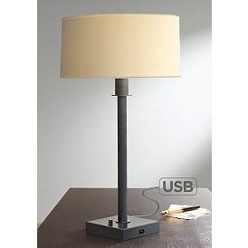 Image1 of House of Troy Franklin 27" Oil-Rubbed Bronze USB Table Lamp