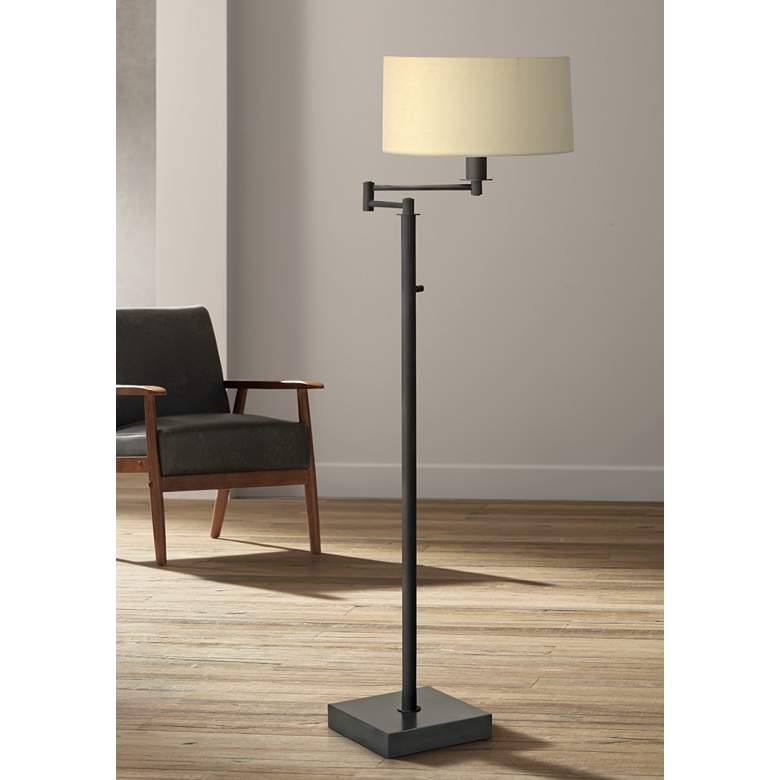 Image 1 House of Troy Franklin 60" Oil Rubbed Bronze Swing Arm Floor Lamp