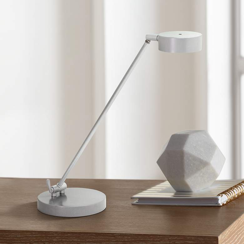 Image 1 House of Troy Generation Adjustable Platinum Gray LED Desk Lamp