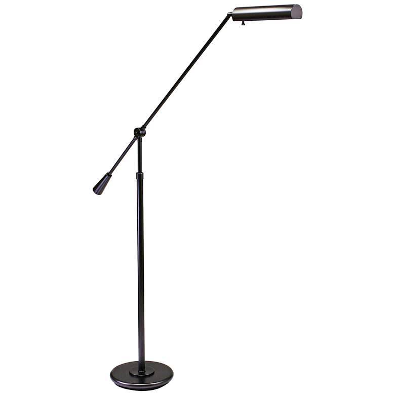 Image 2 House of Troy Grand Piano Adjustable Height Boom Arm Bronze Floor Lamp