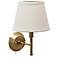 House of Troy Greensboro 13" High Antique Brass Plug-In Wall Lamp