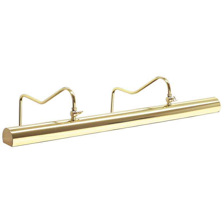 Image 1 House of Troy Hyde Park 30"W Polished Brass Picture Light