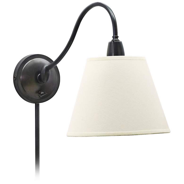 Image 1 House of Troy Hyde Park Black Scroll Arm Wall Light