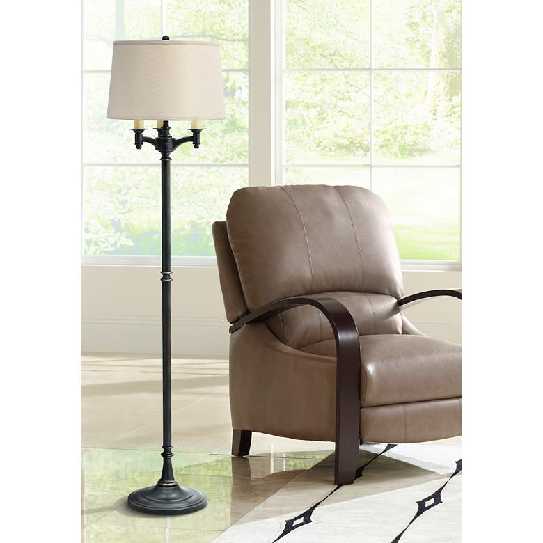Image 1 House of Troy Lancaster 6-Way Oiled Bronze Floor Lamp