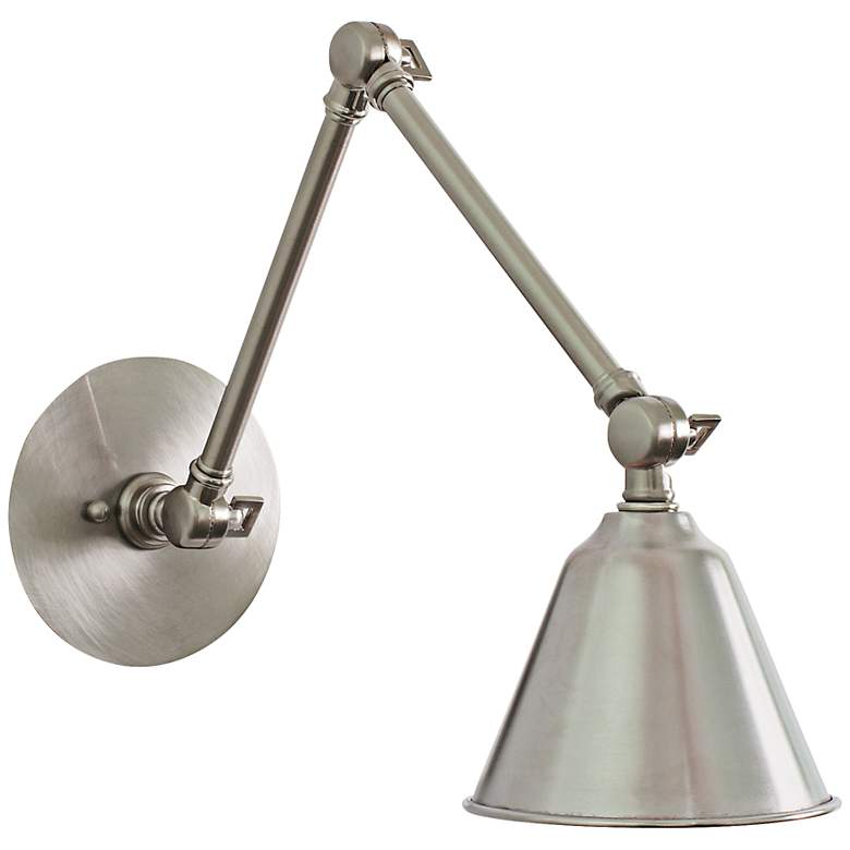 Image 1 House of Troy Library Satin Nickel Swing Arm LED Wall Lamp