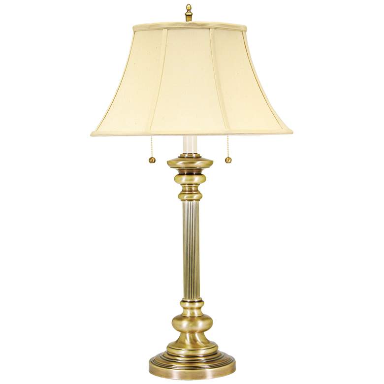 Image 2 House of Troy Newport 30 1/4" High 2-Light Antique Brass Table Lamp