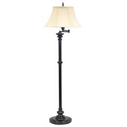 House of Troy Newport 61&quot; High Traditional Bronze Swing Arm Floor Lamp