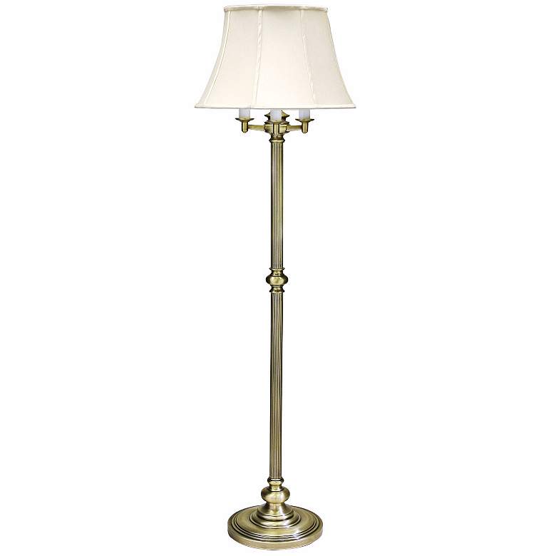 Image 1 House of Troy Newport 62" HIgh Brass 6-Way Floor Lamp