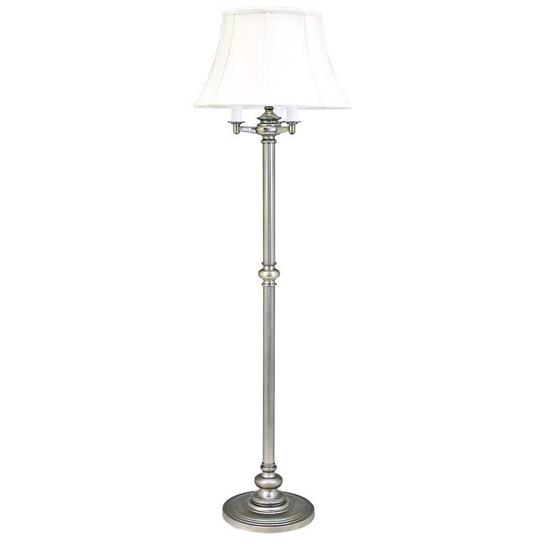 House of Troy Newport 62&quot; High Pewter 6-Way Floor Lamp