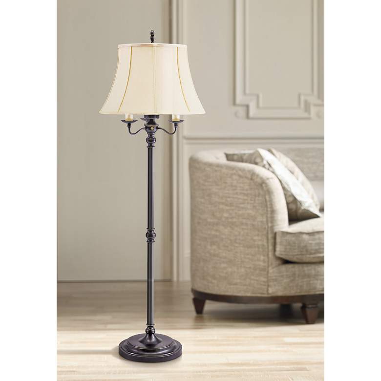 Image 1 House of Troy Newport 63 inch High Bronze Six-Way Traditional Floor Lamp