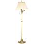 House of Troy Newport Antique Brass Swing Arm Floor Lamp