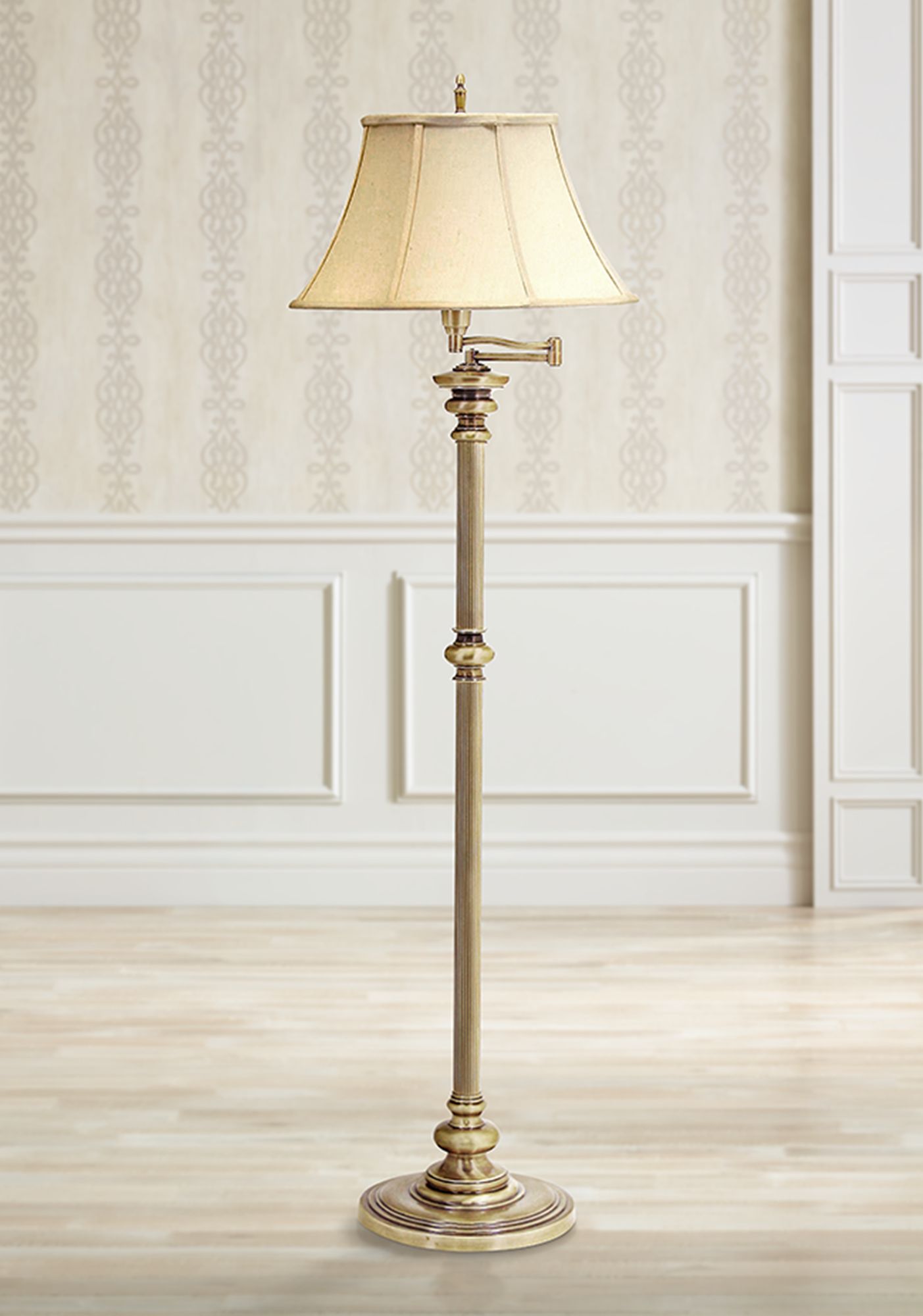 Vintage swing deals arm floor lamp