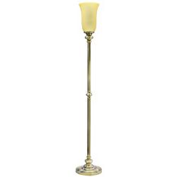 House of Troy Newport Antique Brass Torchiere Floor Lamp