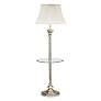 House of Troy Newport Glass Tray Floor Lamp Antique Brass