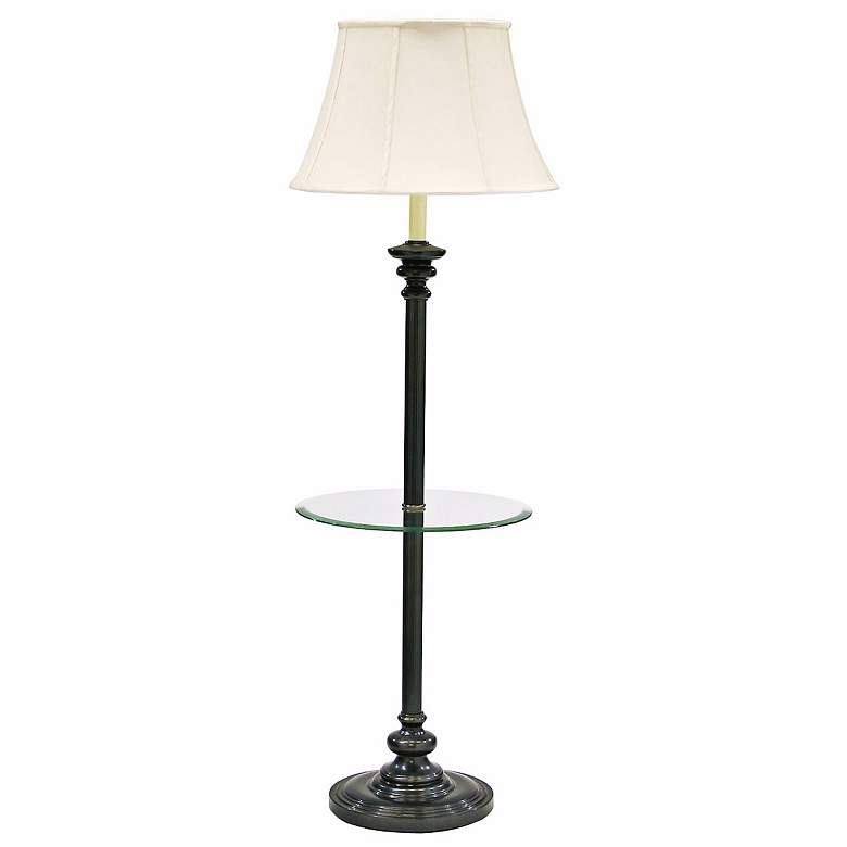 Image 2 House of Troy Newport Glass Tray Floor Lamp Bronze