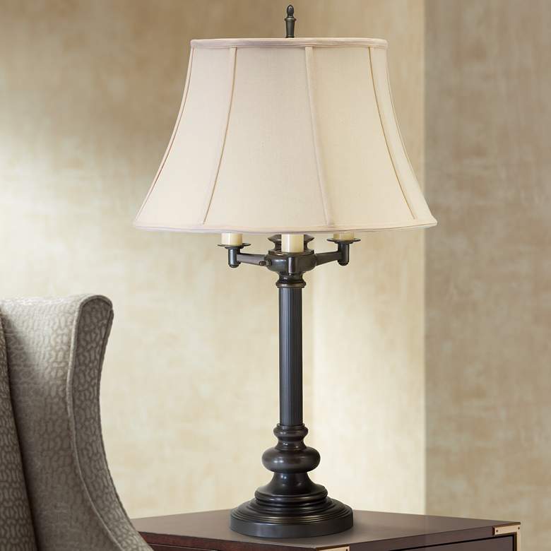 Image 1 House of Troy Newport Oil-Rubbed Bronze 6-Way Table Lamp
